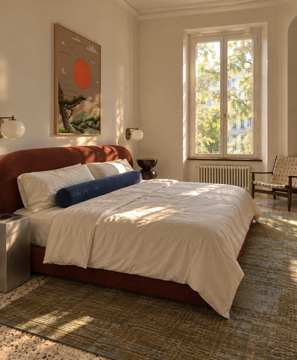 Serene Sunset View - Framed canvas in an interior