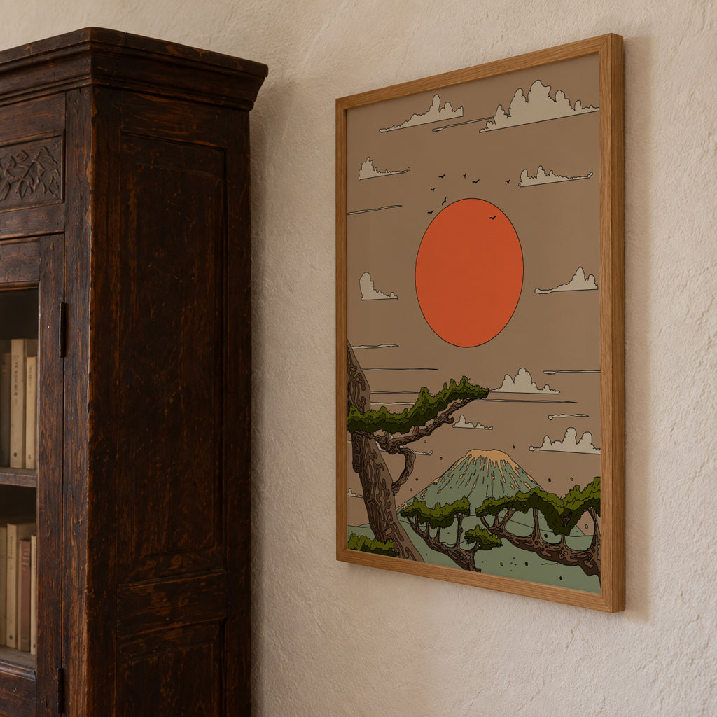 Serene Sunset View - Framed poster detail