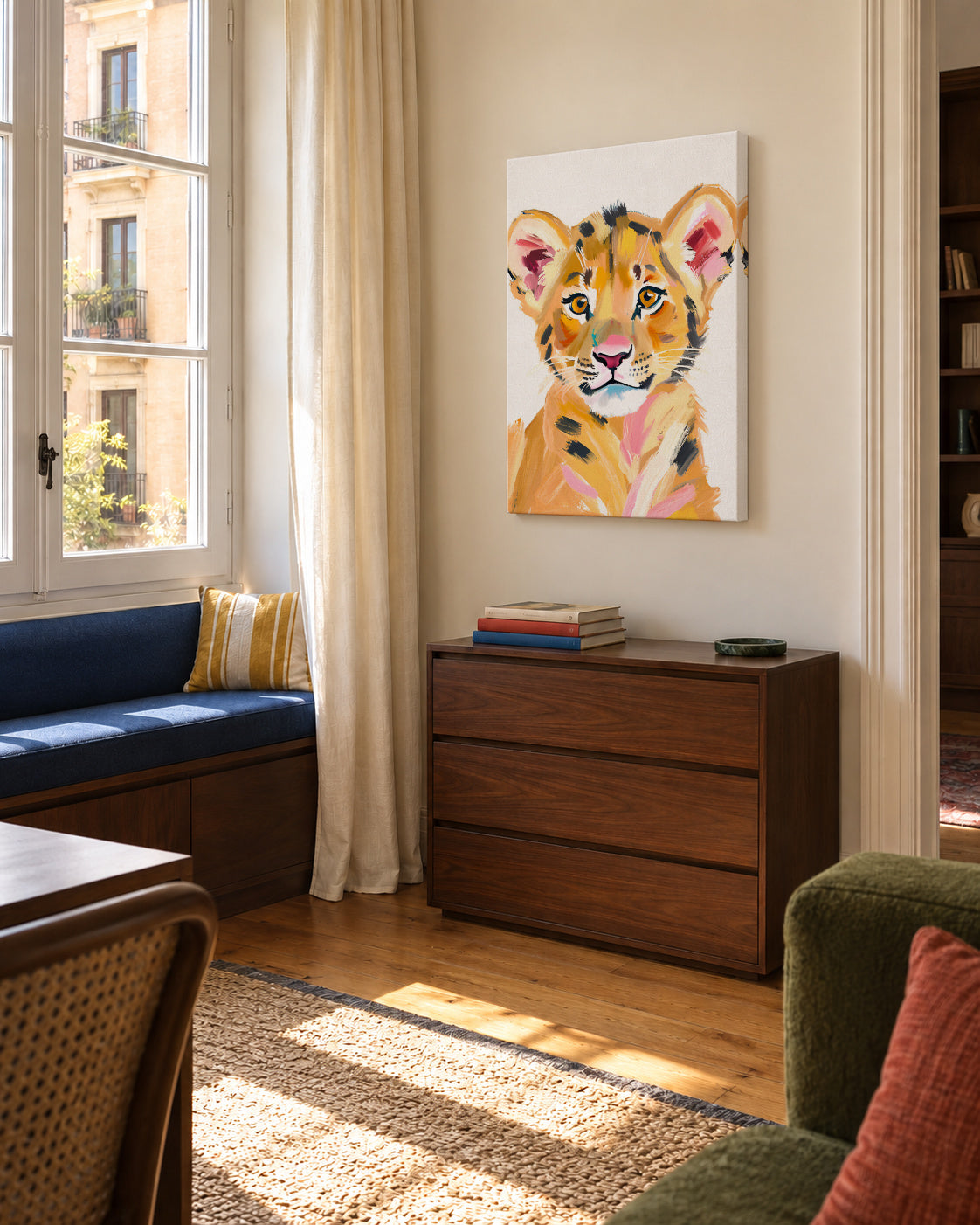 Tigerbaby - Unframed canvas in an interior
