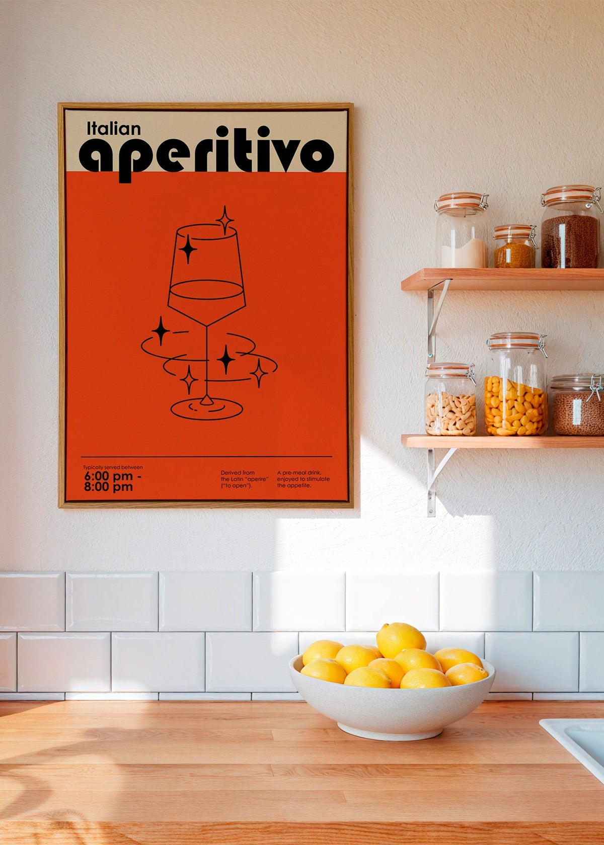 Cuadro de cocina Aperitivo italiano gráfico – Canvas2