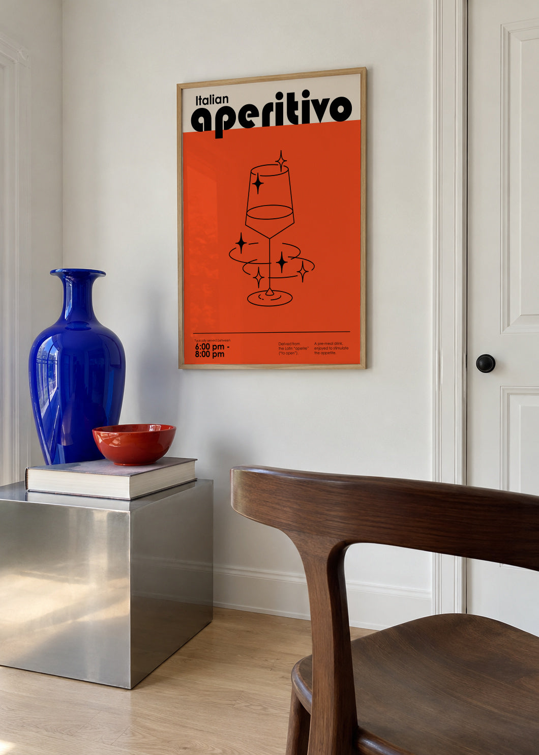Italian Aperitivo - Framed poster in an interior