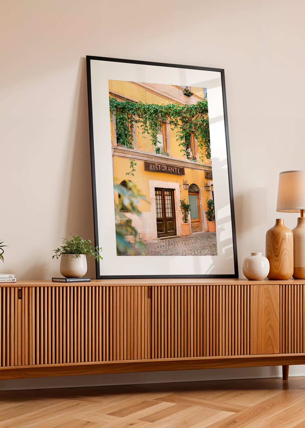 Cuadro de cocina con fachada de ristorante en amarillo – Product3