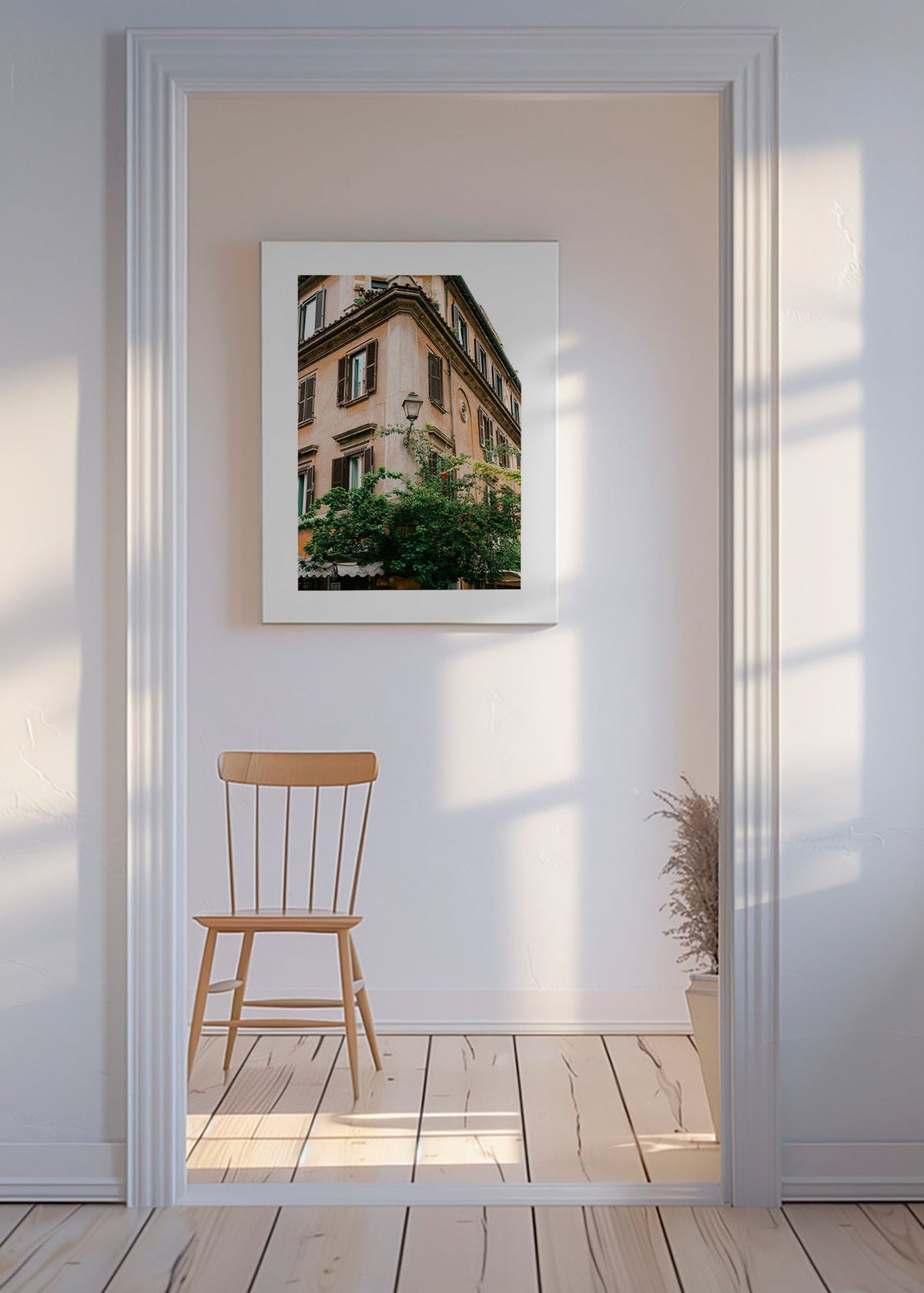 Cuadro de ciudades: esquina romana con vegetación – Canvas