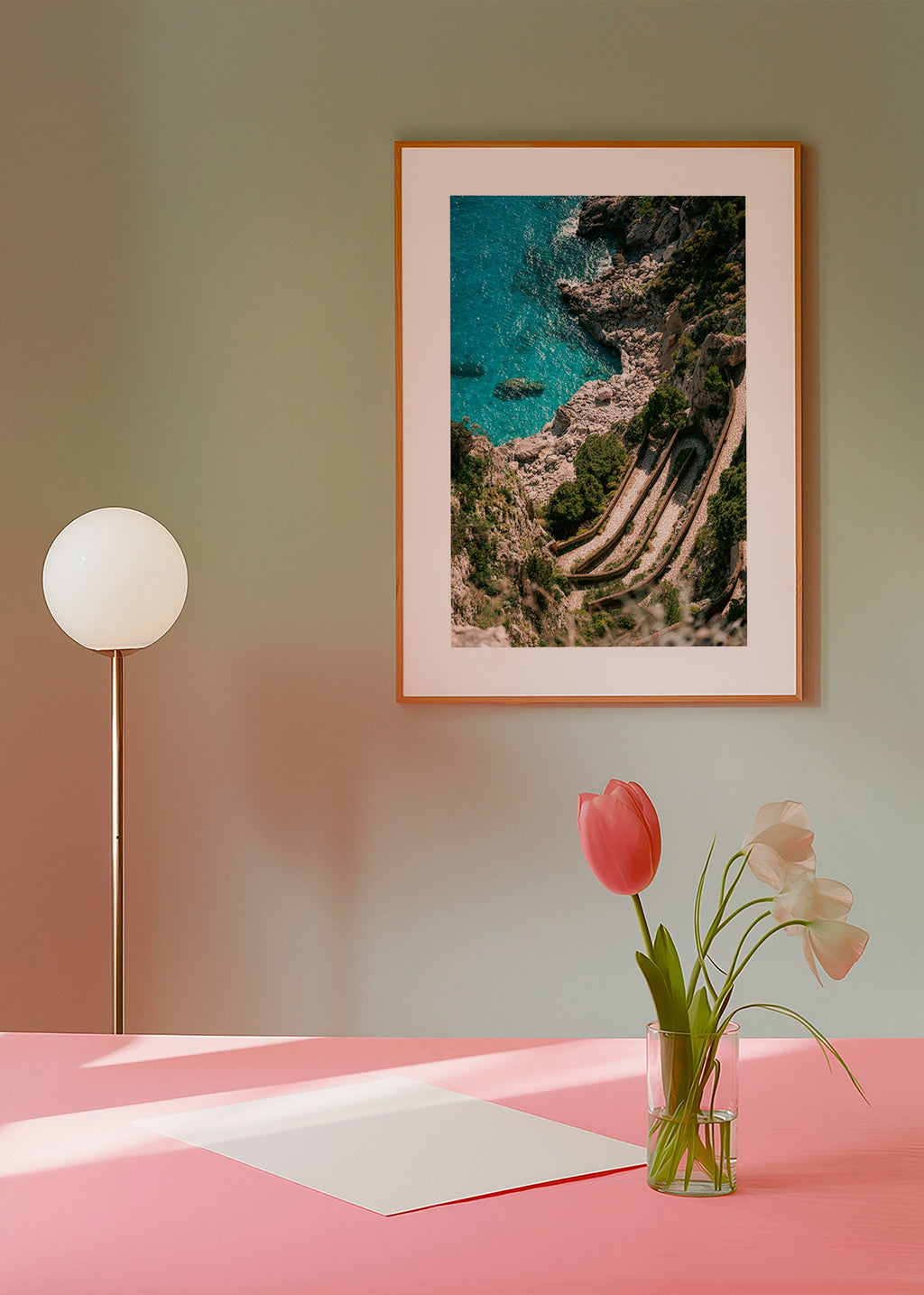 Cuadro de paisaje con costa en terrazas y mar turquesa – Product3