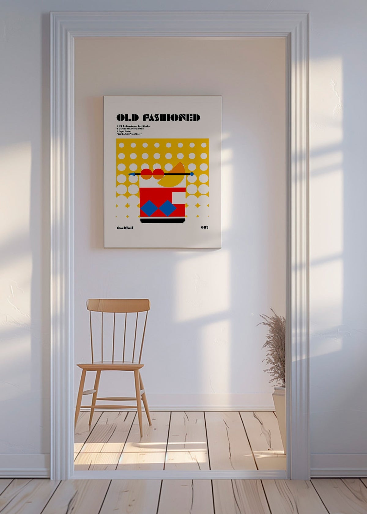 Cuadro de cocina Old Fashioned estilo Bauhaus – Canvas