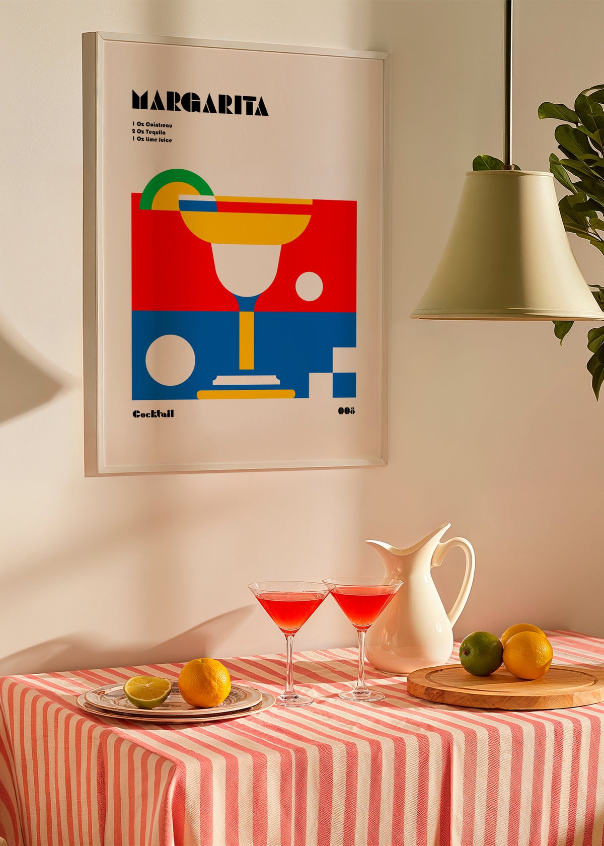 Margarita Bauhaus Cocktail - Framed poster in an interior