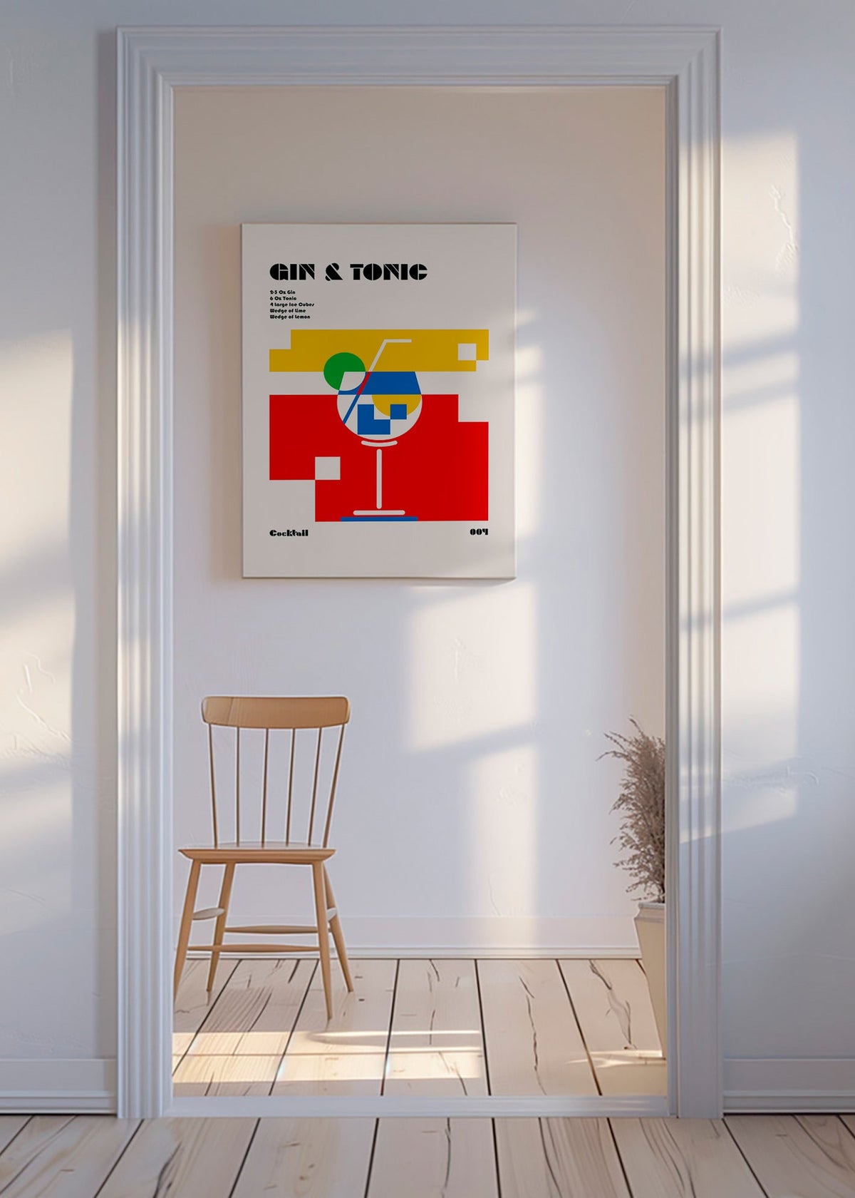 Cuadro de cocina Gin Tonic estilo Bauhaus – Canvas
