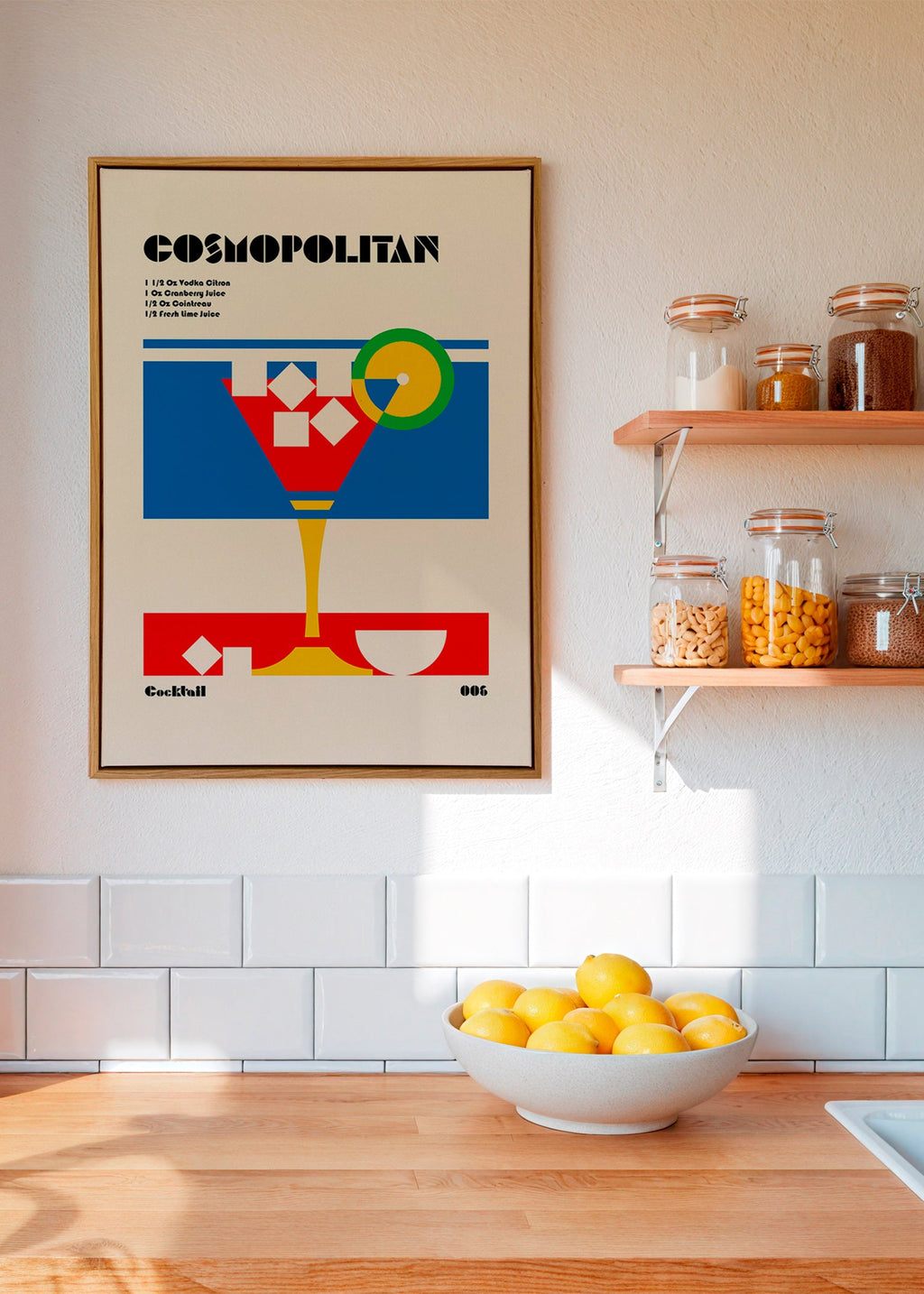 Cuadro de cocina Cosmopolitan geométrico – Canvas1