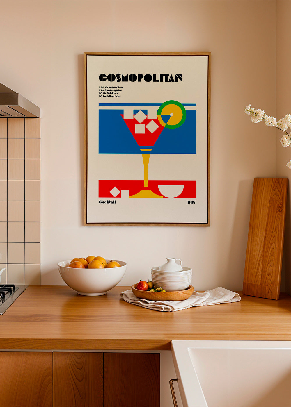 Cuadro de cocina Cosmopolitan geométrico – Canvas2