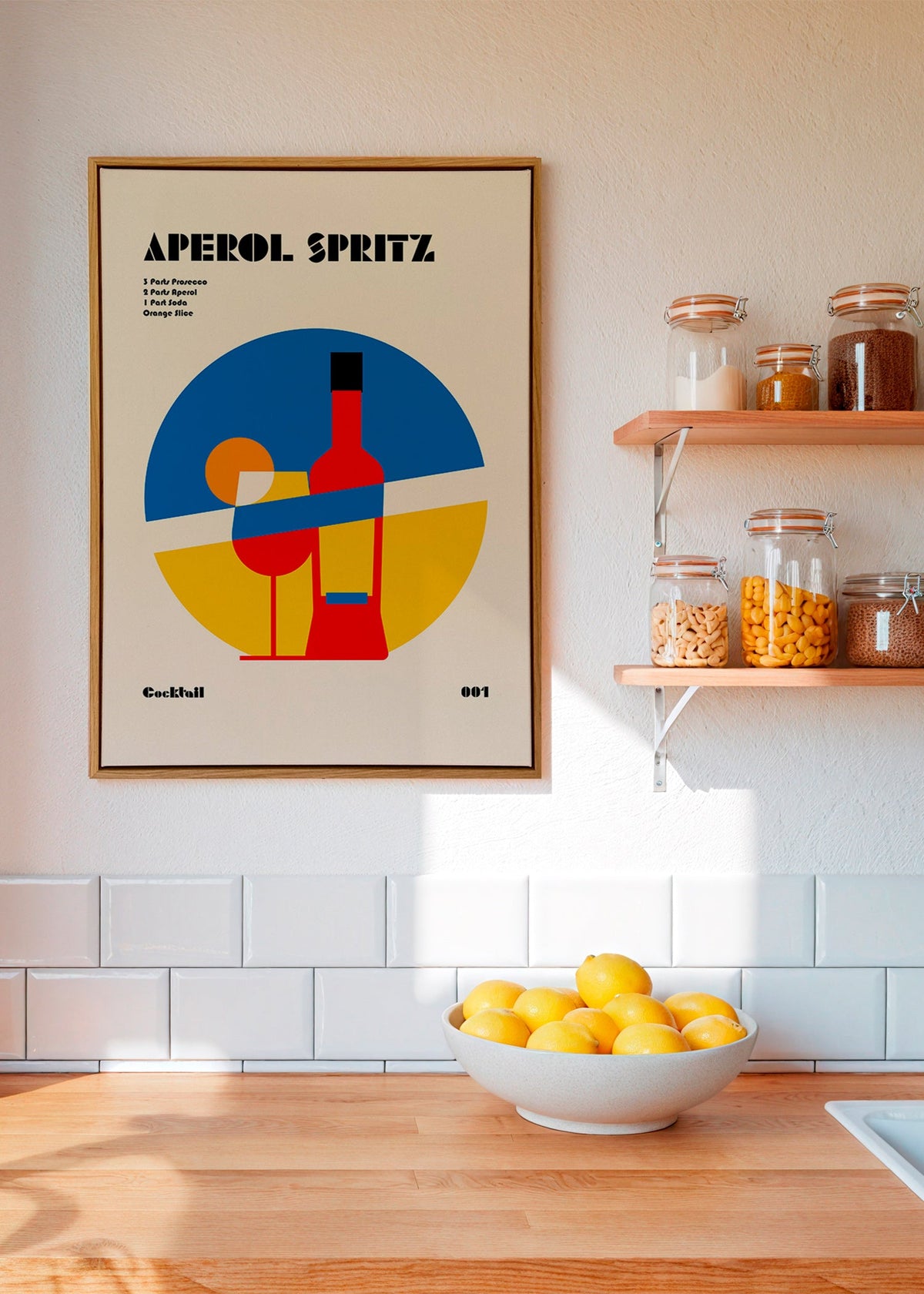 Cuadro de cocina Aperol Spritz geométrico – Canvas1