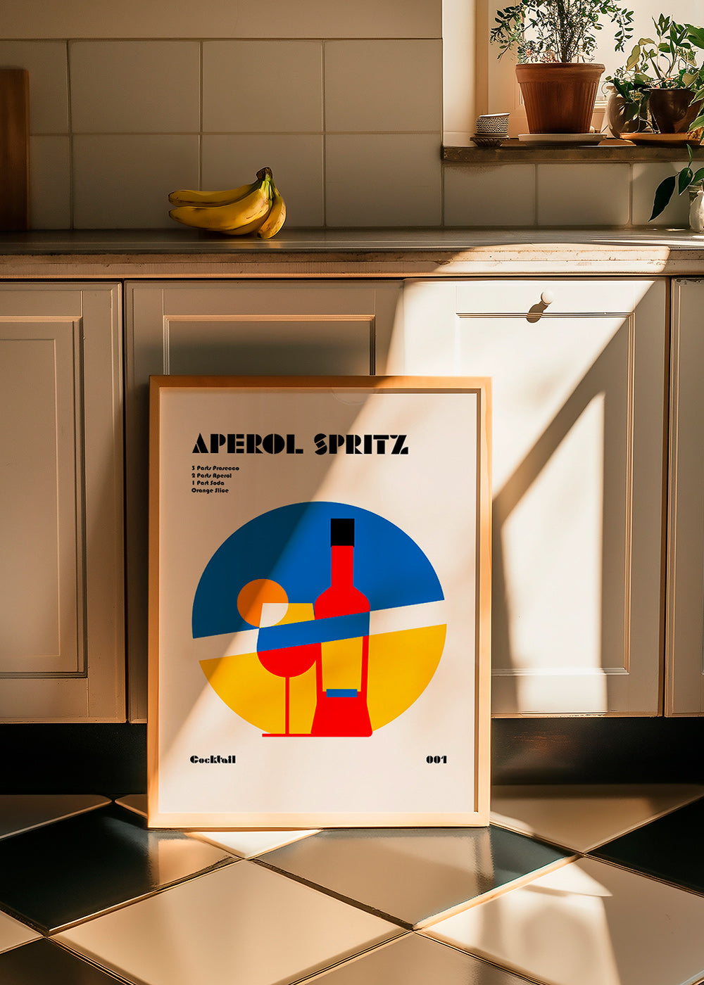 Cuadro de cocina Aperol Spritz geométrico – Product3