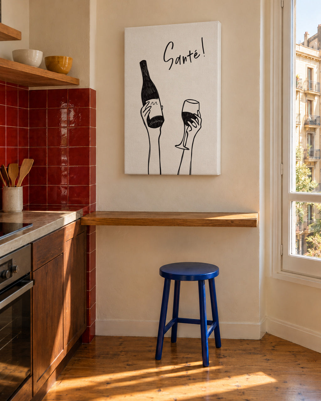 Cheers! - Unframed canvas in an interior
