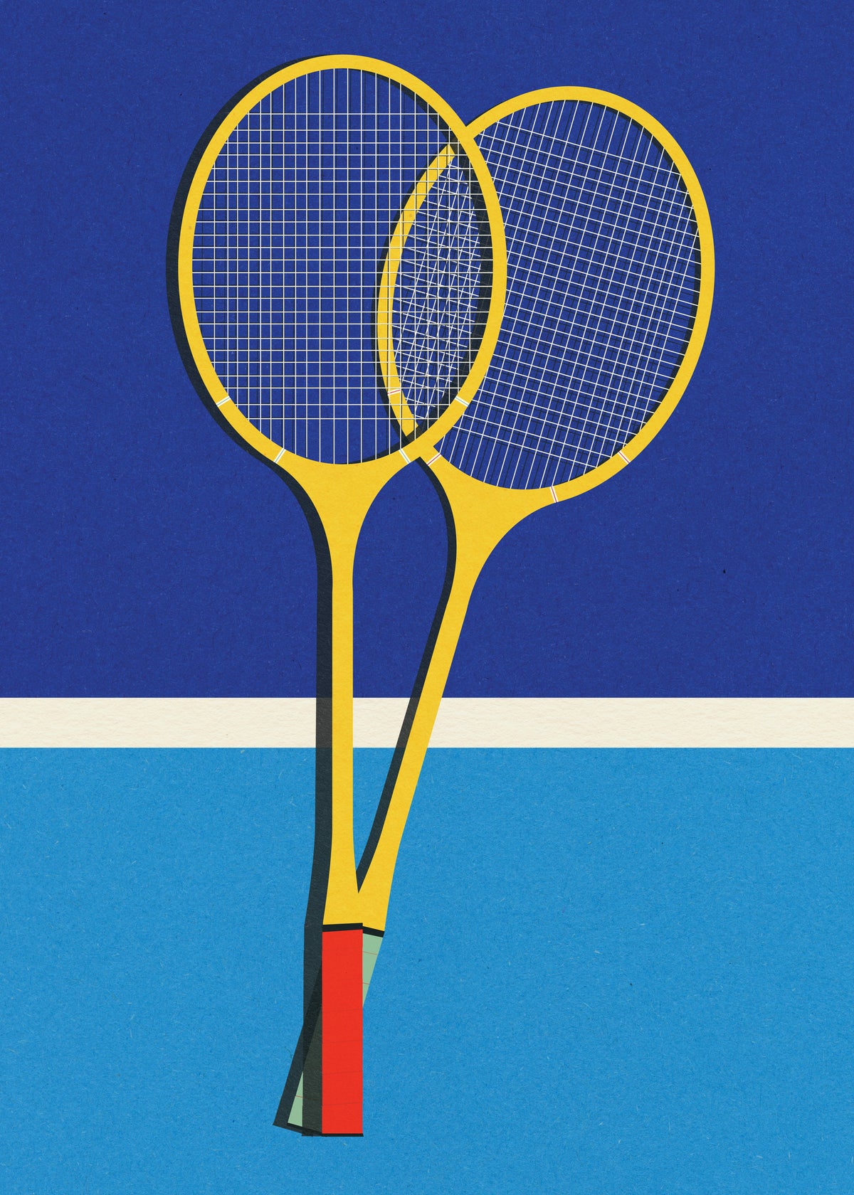 Wooden Badminton Rackets - Unframed art print