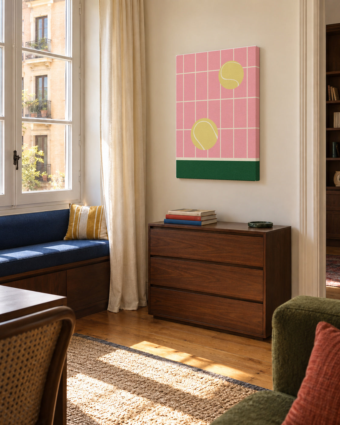 Tennis Kitchen - Unframed canvas in an interior