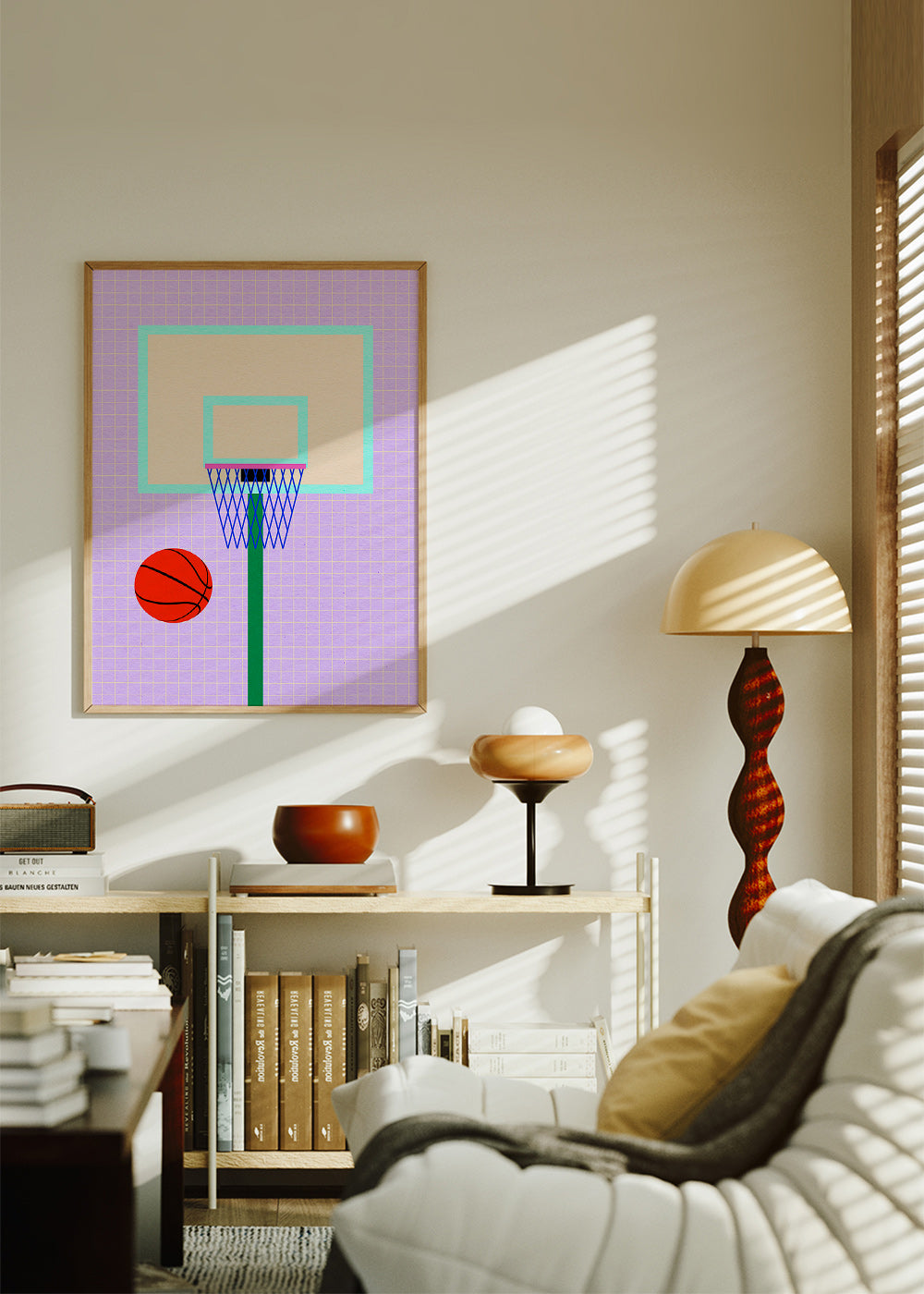 Cuadro deportivo baloncesto ilustrado vertical – Product2