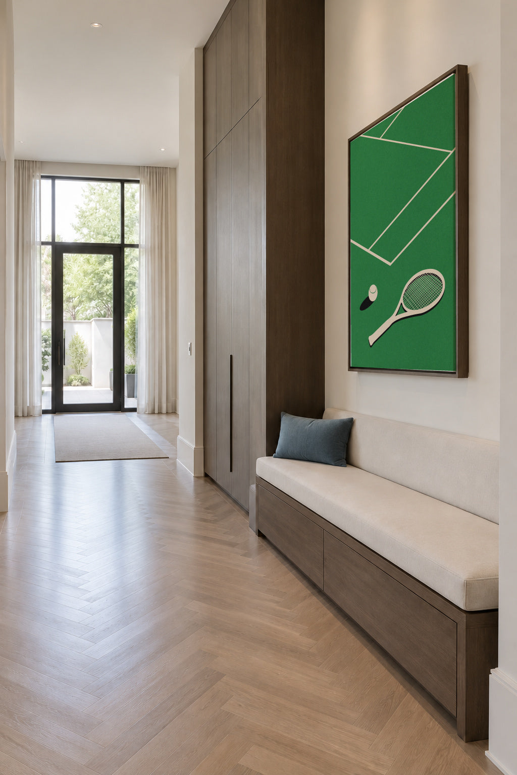Rosi Feist Lawn Tennis Club - Framed canvas in an interior