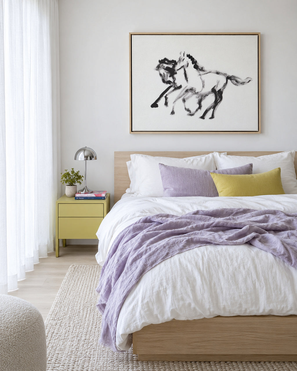 Swift Shadows - Framed canvas in an interior