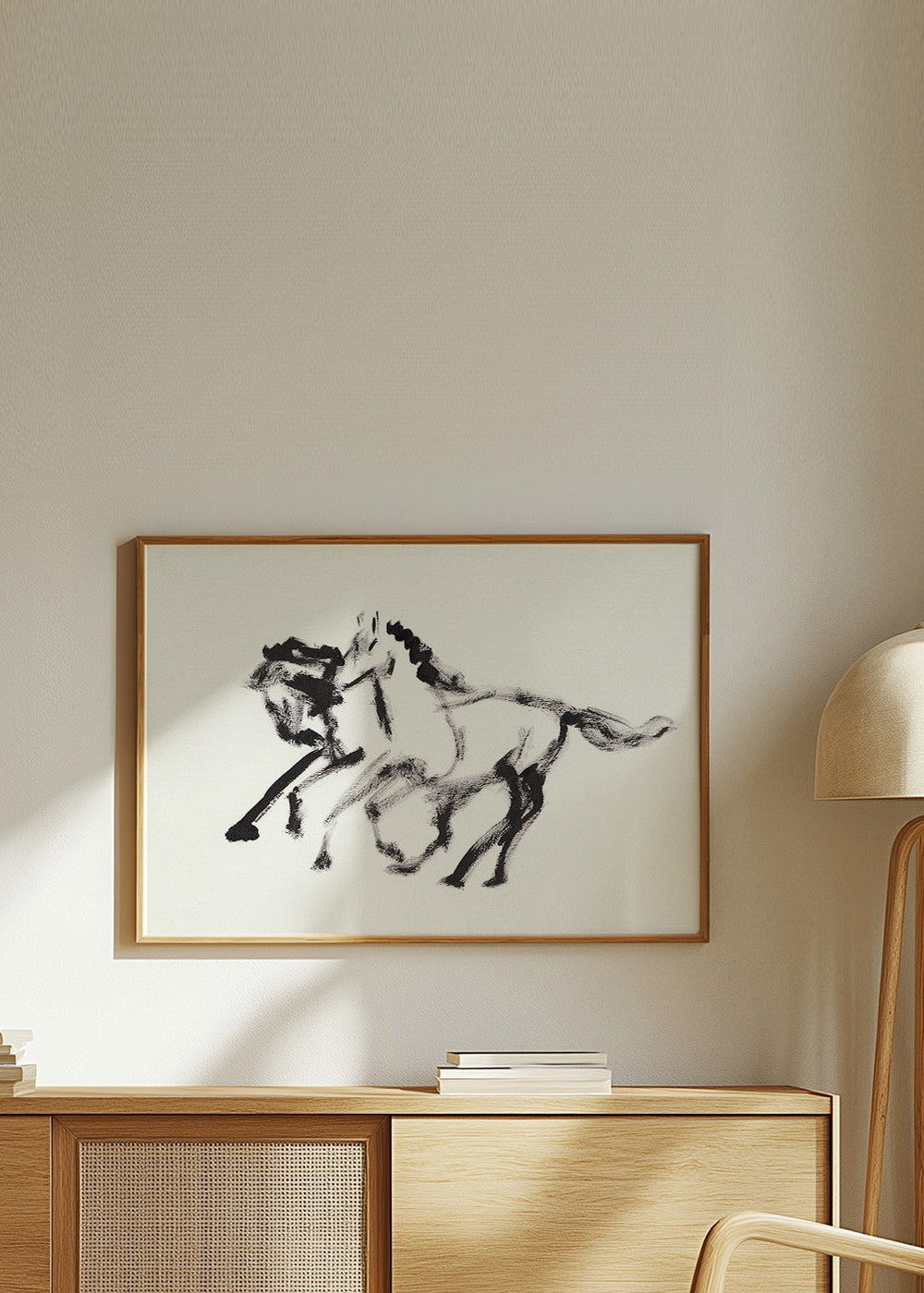 Cuadro de caballos en tinta gestual – Product2