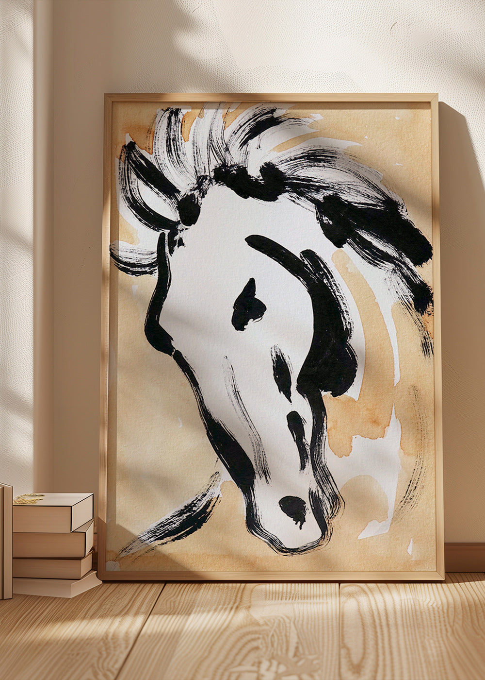 Cuadro de caballo en tinta gestual – Product1