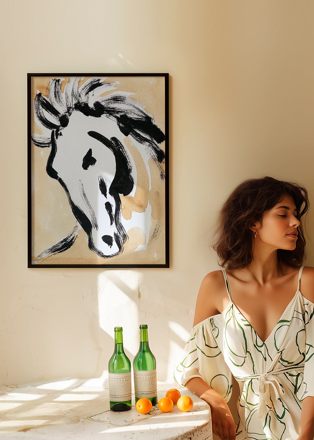 Cuadro de caballo en tinta gestual – Product3