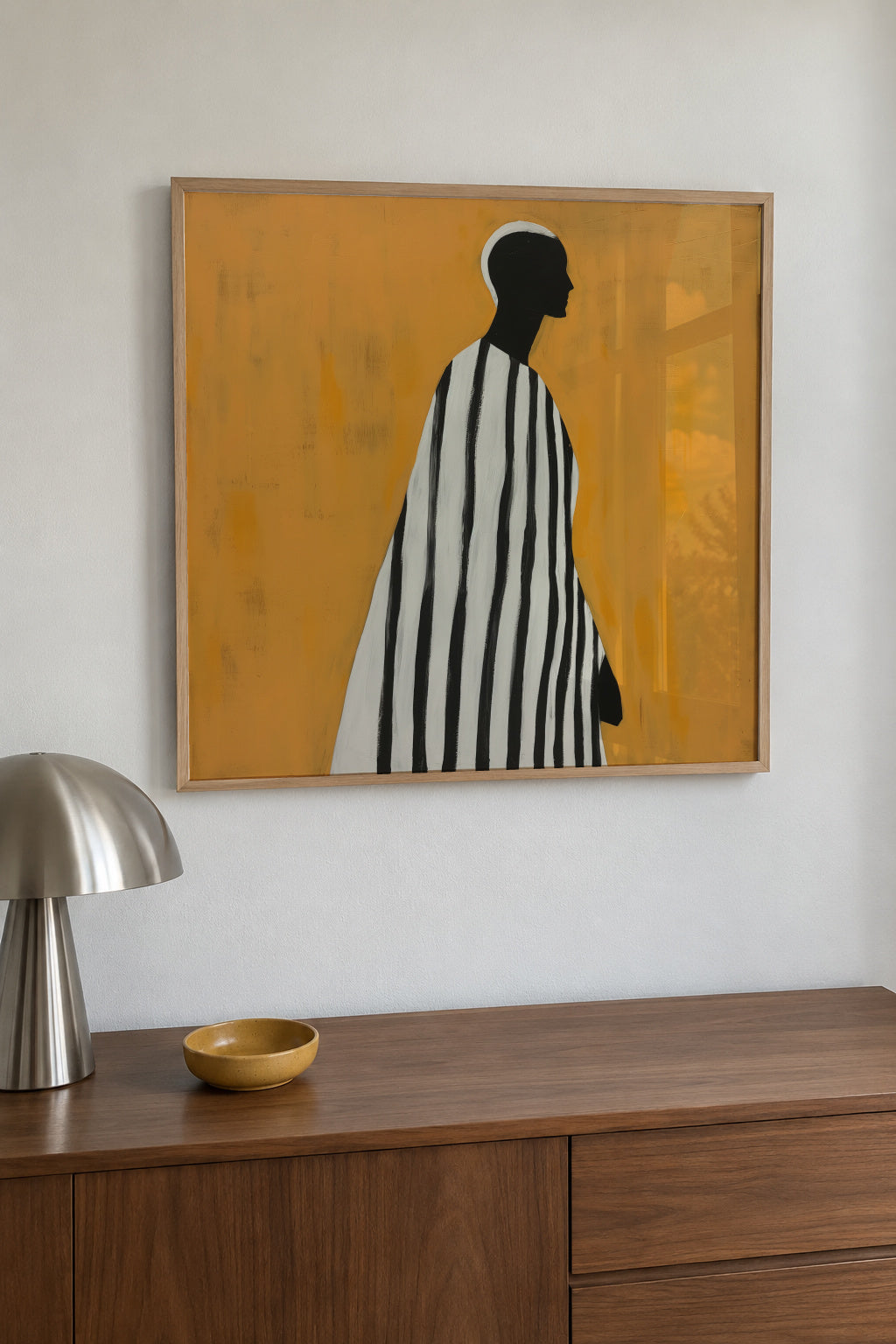 Portrait of a Man - Framed poster in an interior