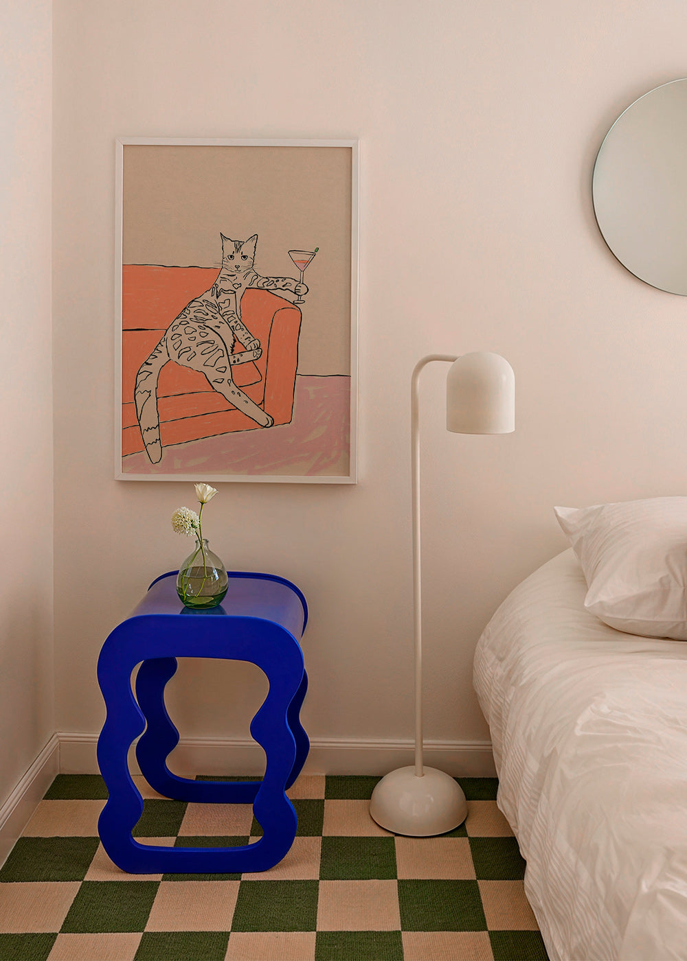 Cuadro de cocina: gato con cóctel sobre sofá – Product2