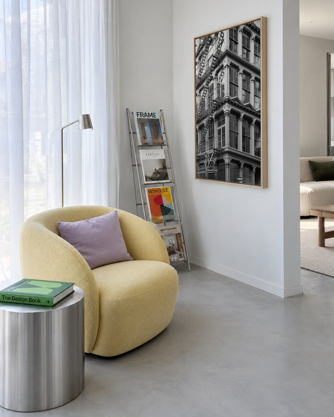 Urban Geometry - Framed canvas in an interior