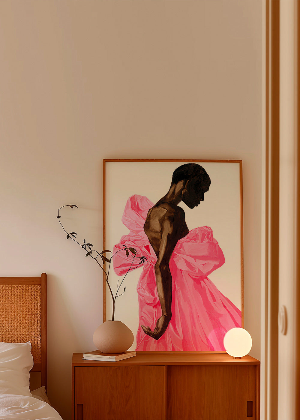 Ilustración figura en vestido rosa – Product3
