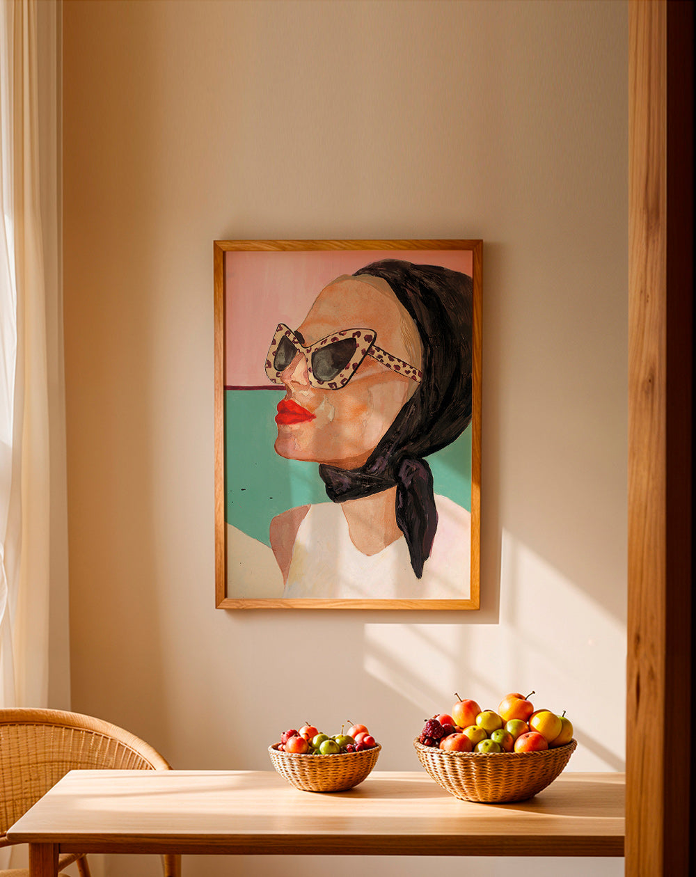 Ilustración de mujer con gafas vintage – Product2