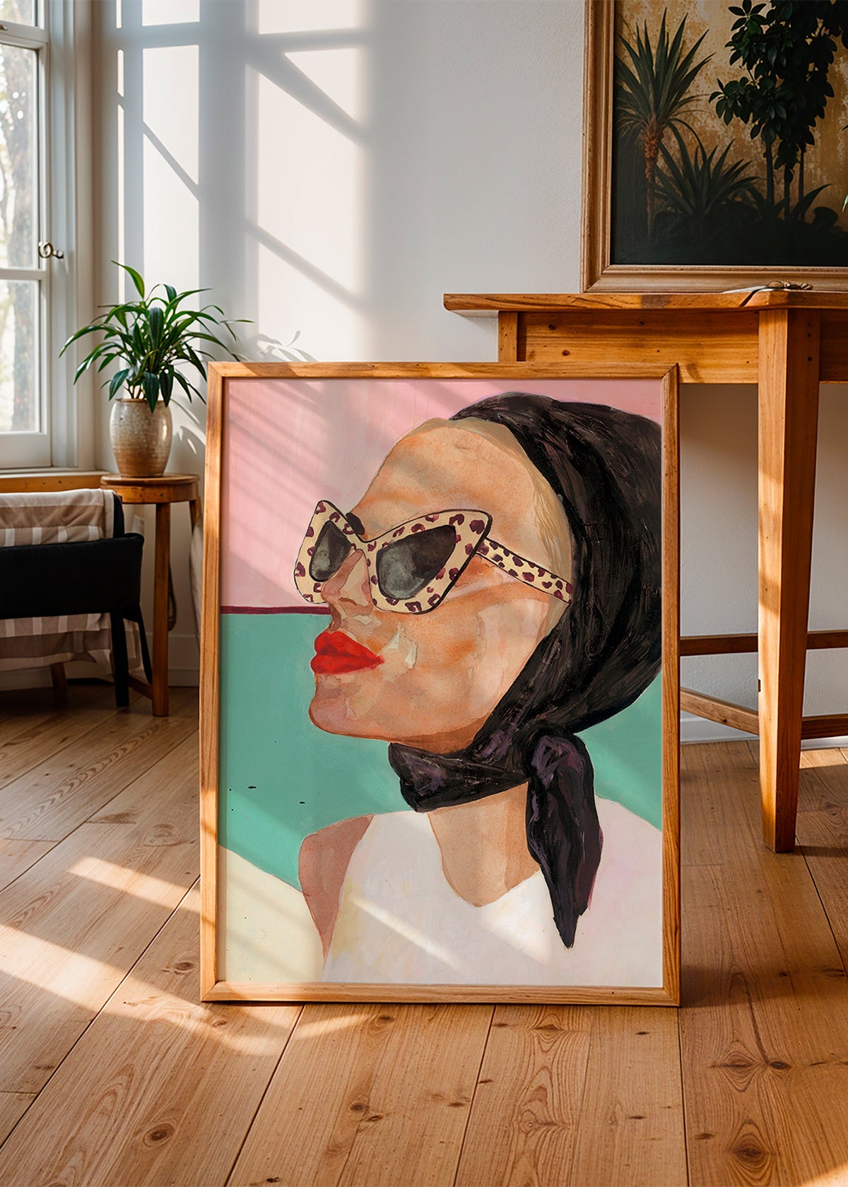 Ilustración de mujer con gafas vintage – Product3