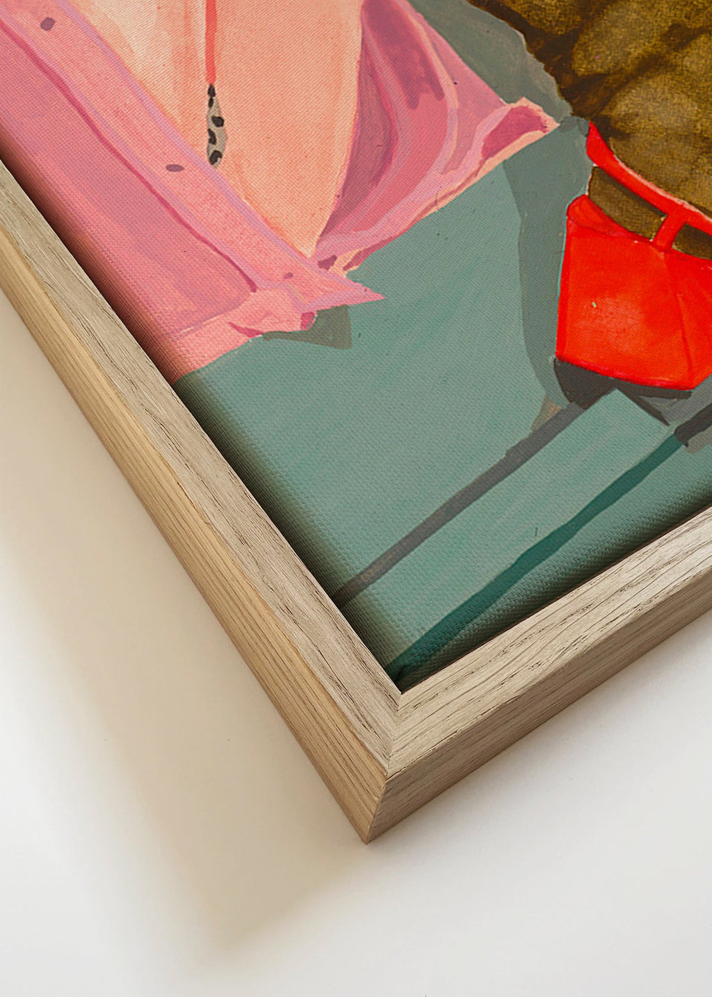 Ilustración de piernas con zapatos rojos – Canvas detail