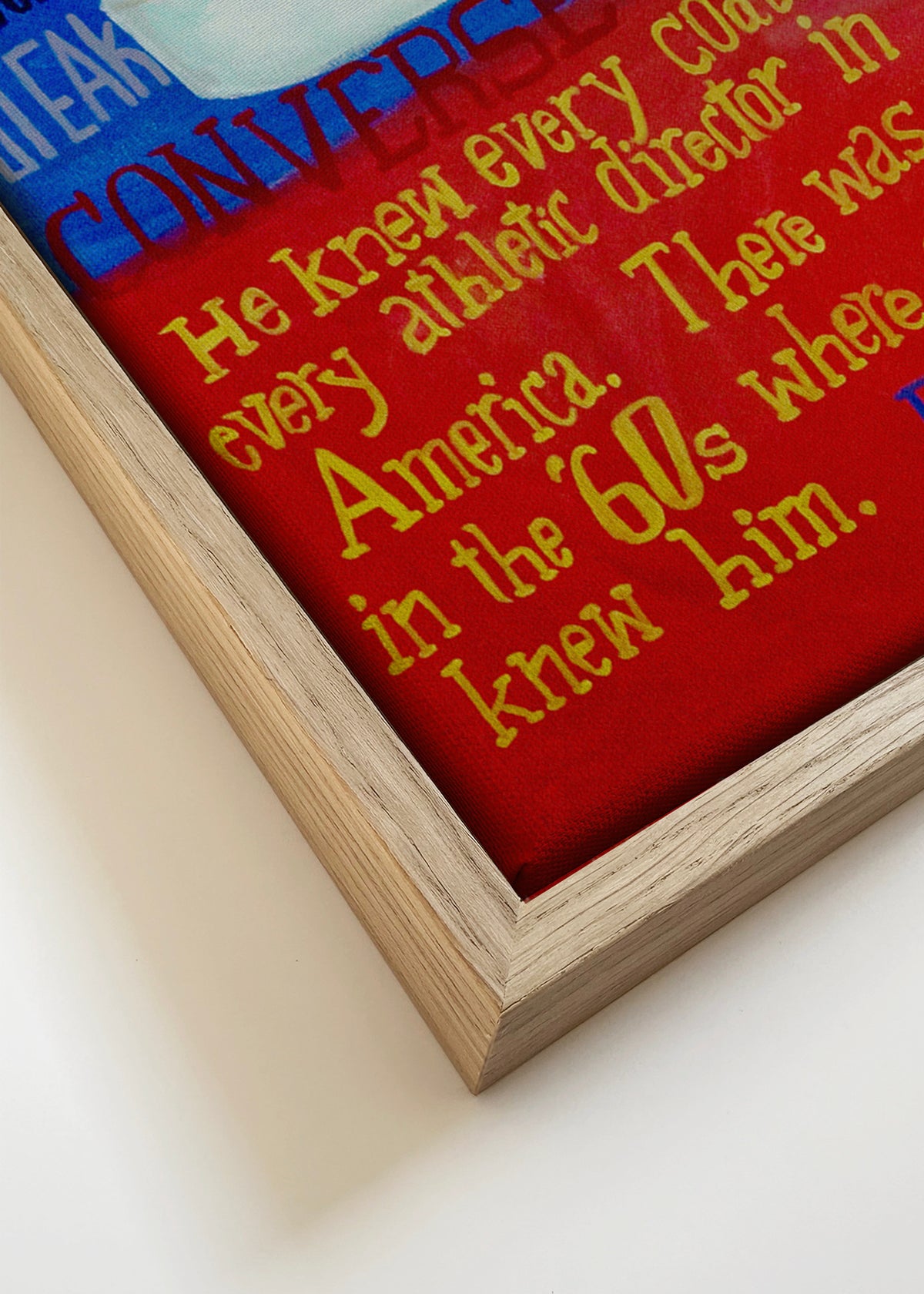 Chuck Taylor the Man - Framed canvas detail