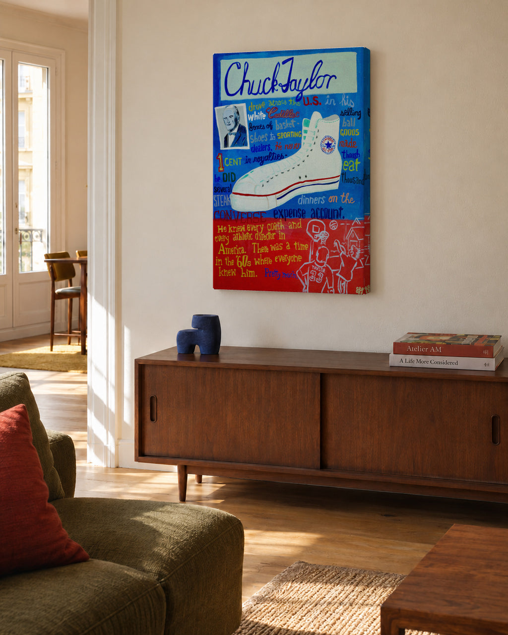Chuck Taylor the Man - Unframed canvas in an interior