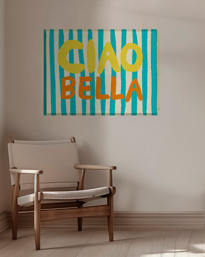Ilustración 'Ciao Bella' tipográfica – Canvas