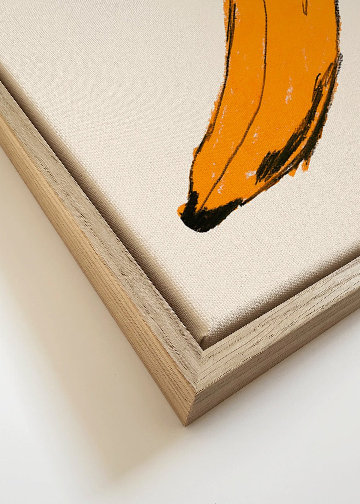 Cuadro de cocina banana ilustrada – Canvas detail