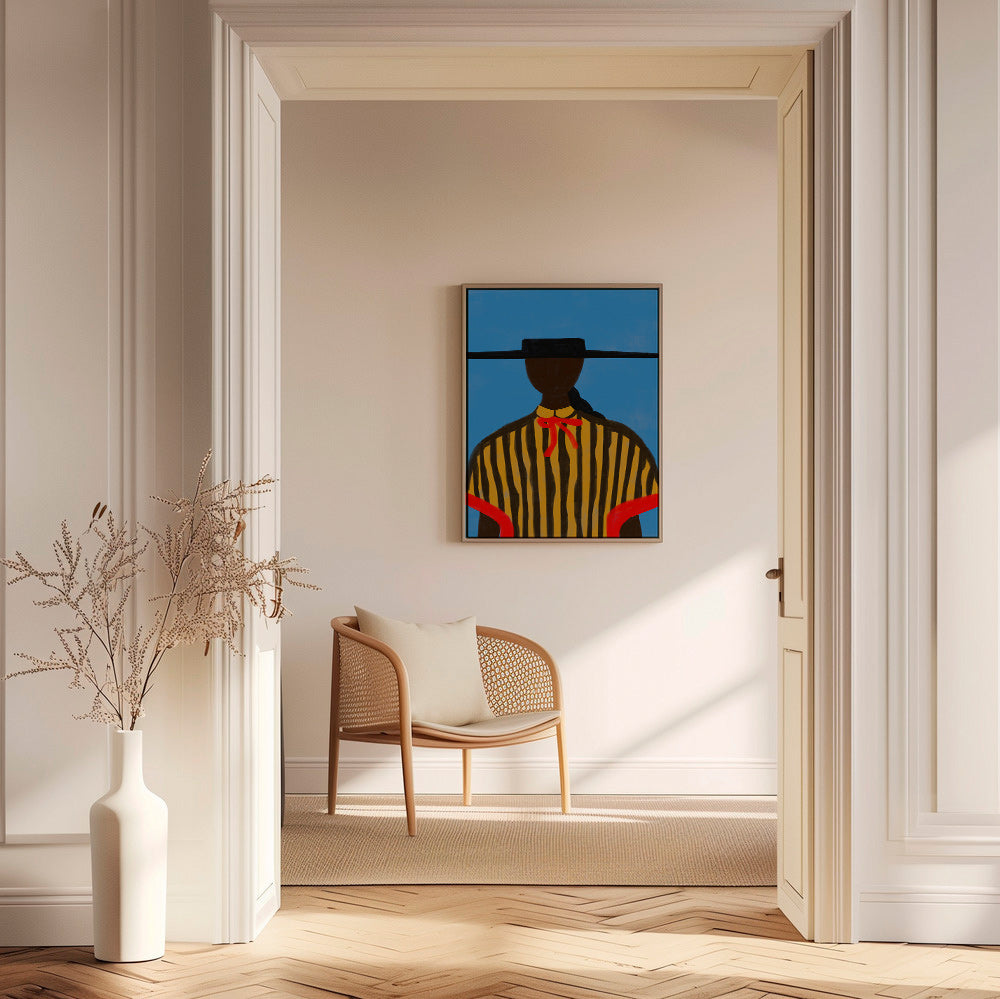 Ilustración de figura con sombrero y rayas – Canvas1
