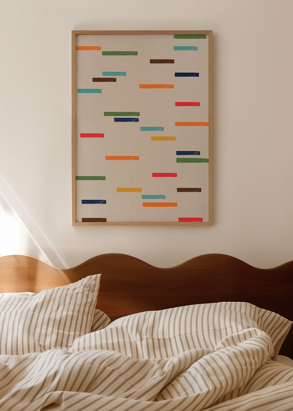 Cuadro abstracto con rayas flotantes – Product2