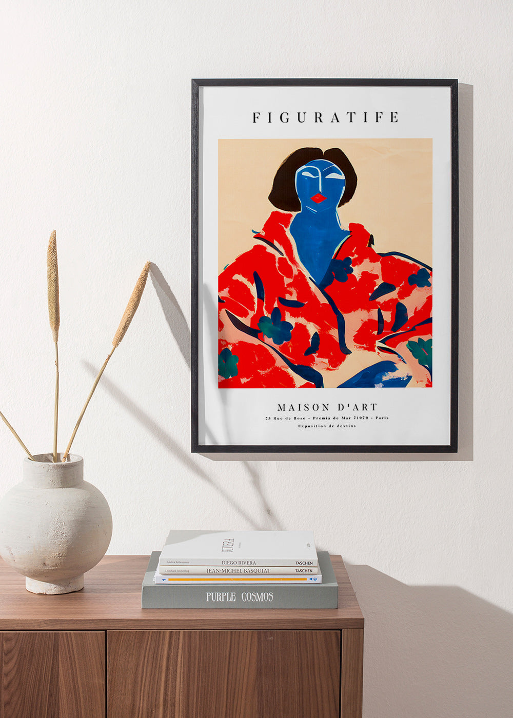 Ilustración femenina con kimono rojo – Product2