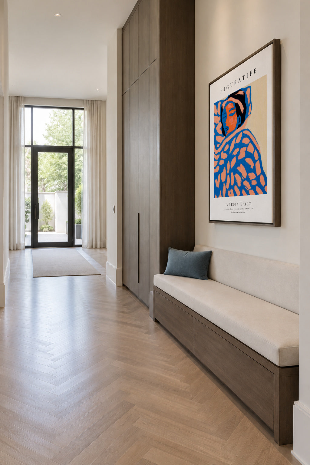 Poster Portrait Series 02 - Framed canvas in an interior