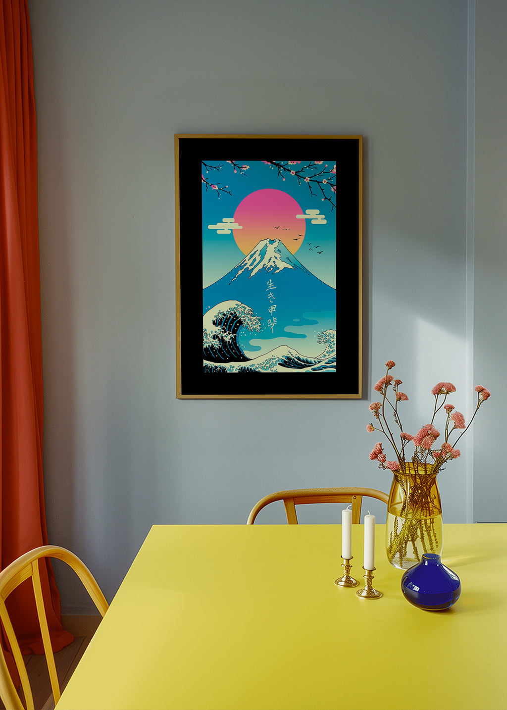Ilustración japonesa del Monte Fuji y ola icónica – Product2