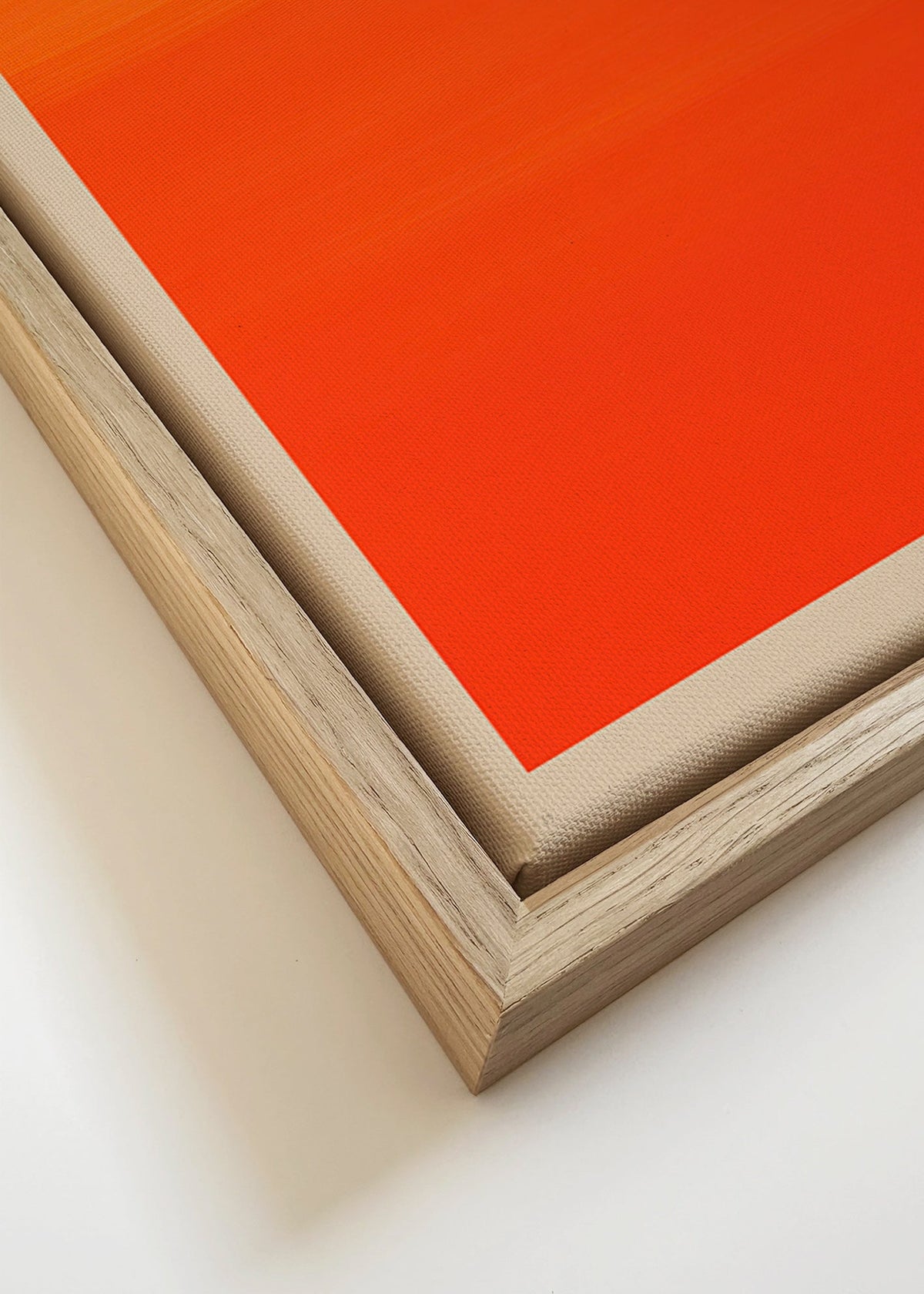 Cuadro abstracto horizonte naranja degradado – Canvas detail