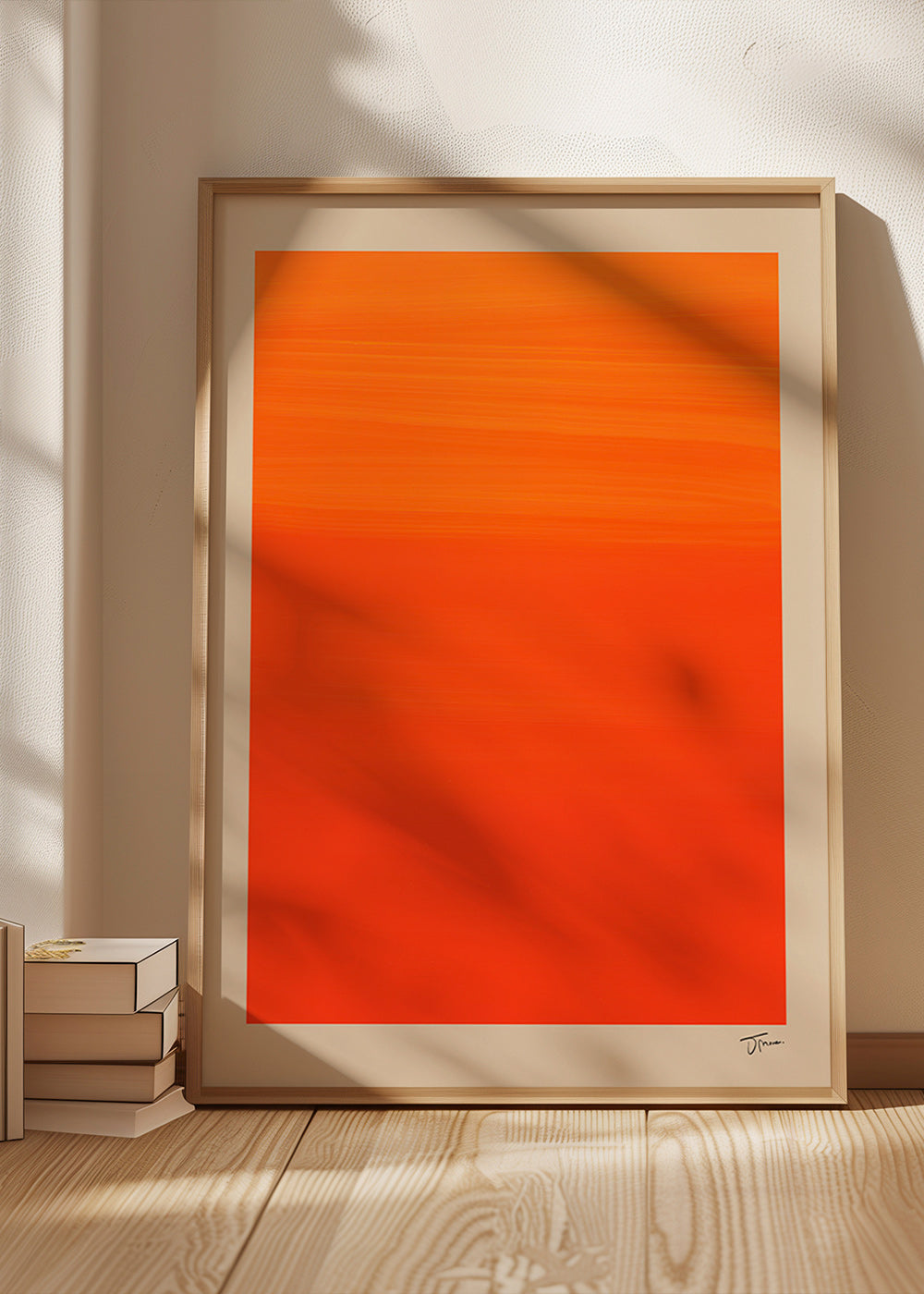 Cuadro abstracto horizonte naranja degradado – Product2
