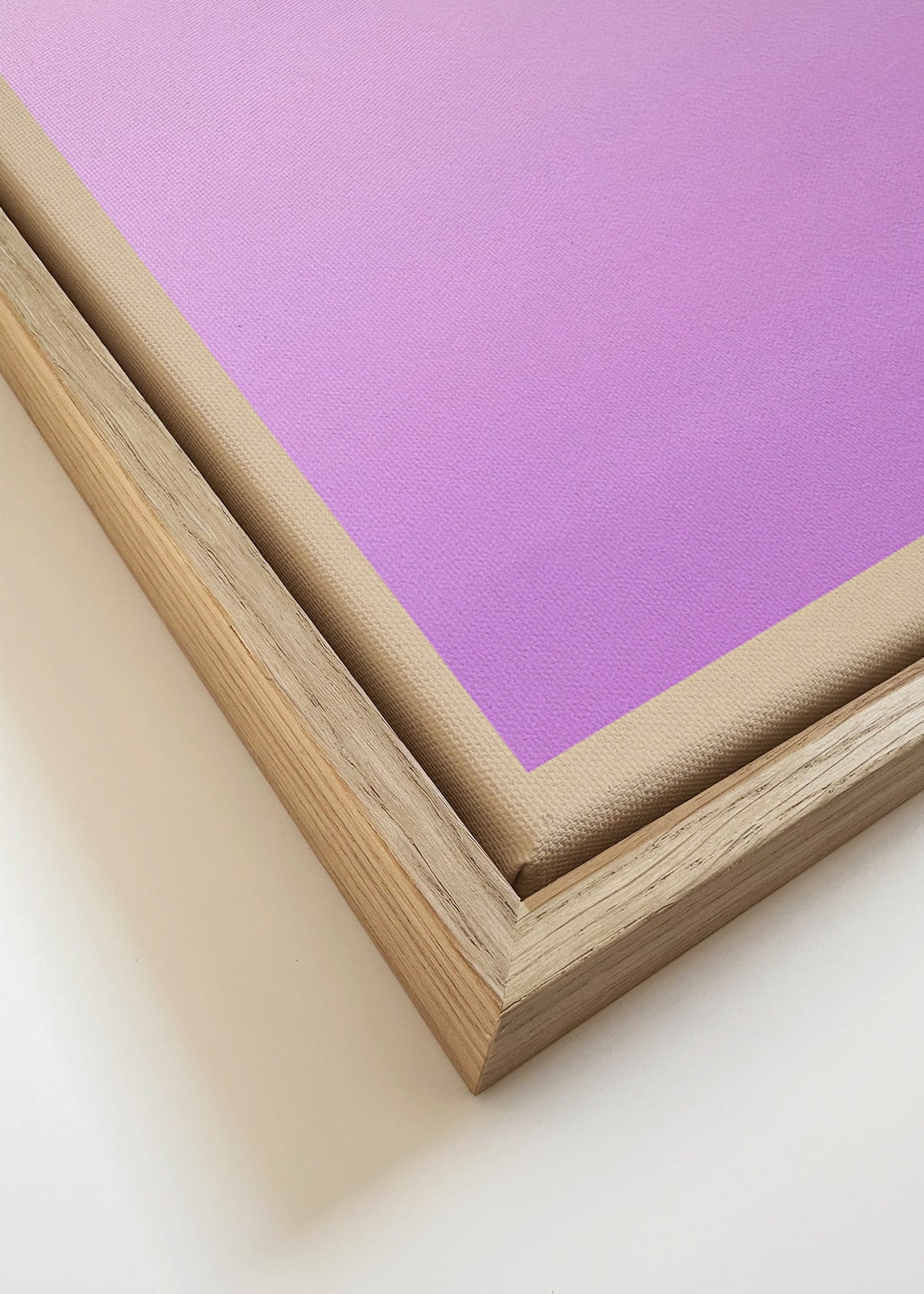 Cuadro abstracto degradado lavanda vertical – Canvas detail