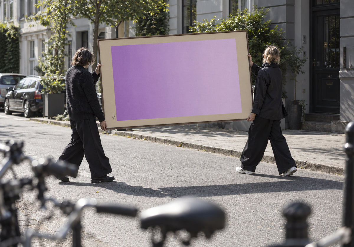 Lavender Haze - Framed canvas in an interior