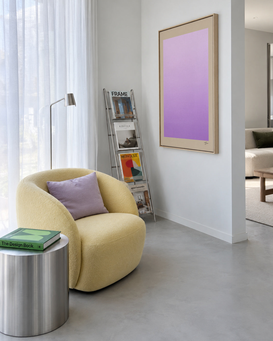 Lavender Haze - Framed canvas in an interior