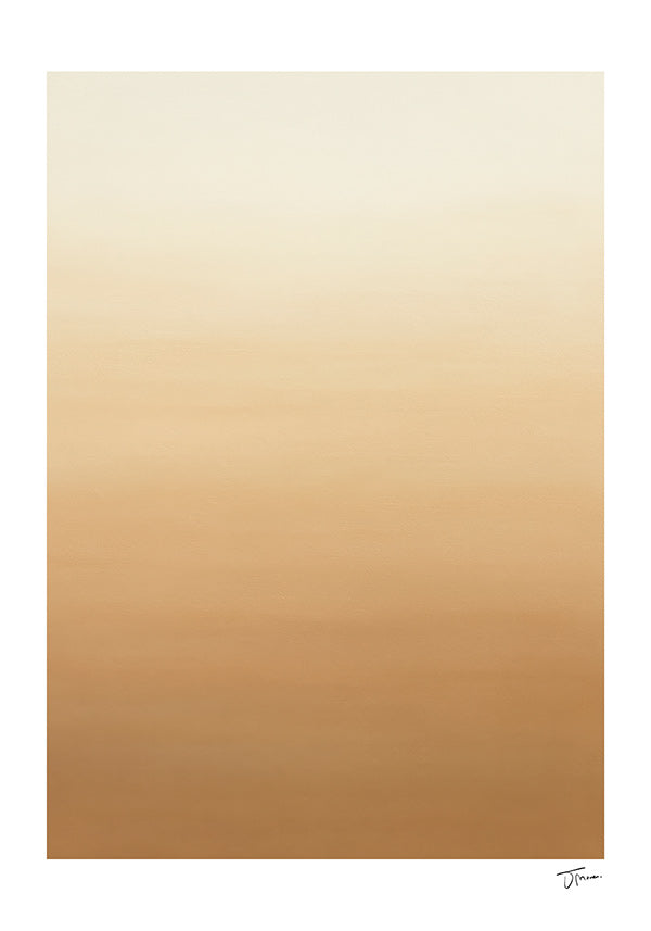 Cuadro de paisaje desértico degradado minimal