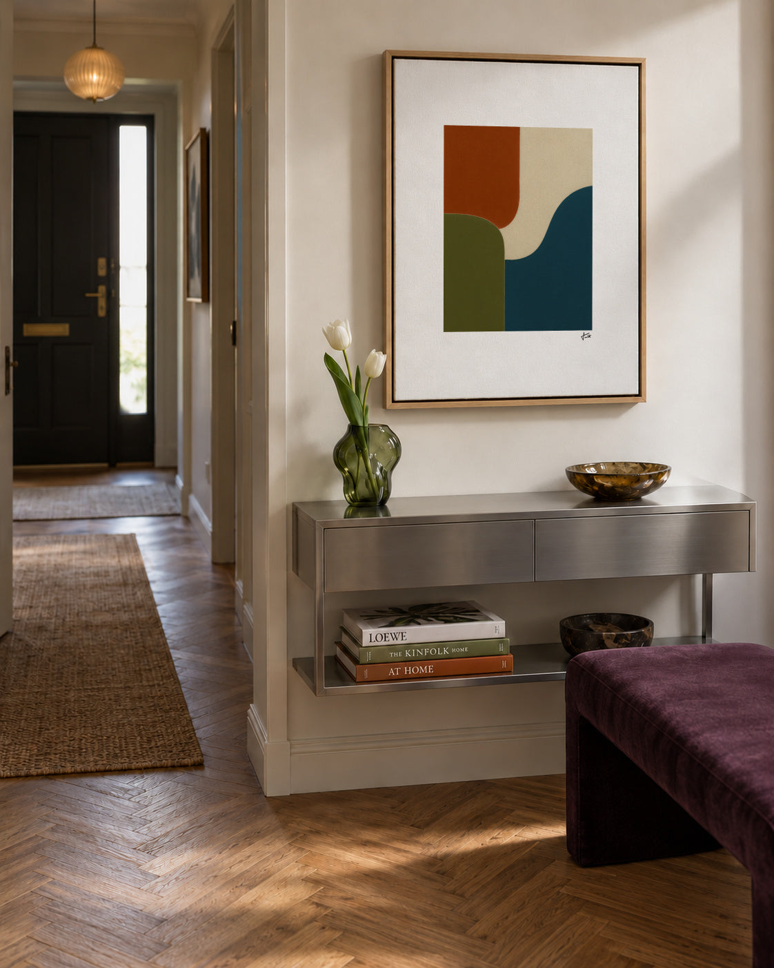 Soft Division - Framed canvas in an interior