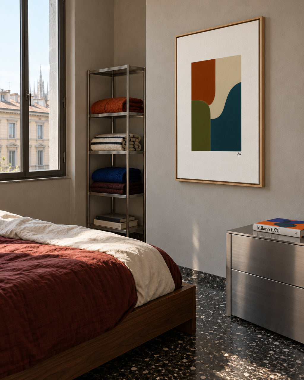 Soft Division - Framed canvas in an interior