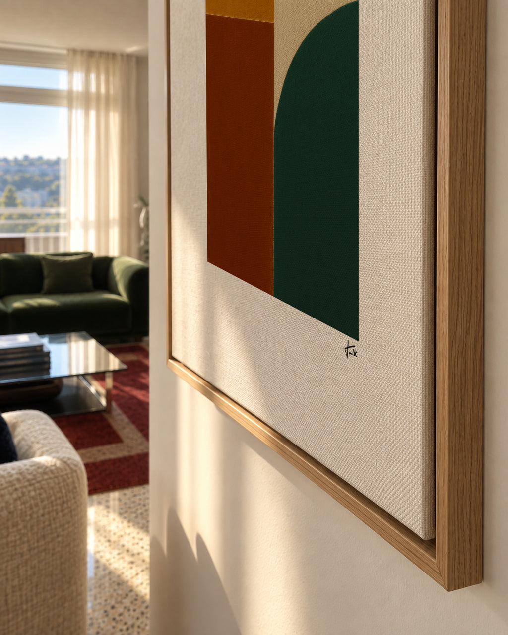 Modular Curve II - Framed canvas detail
