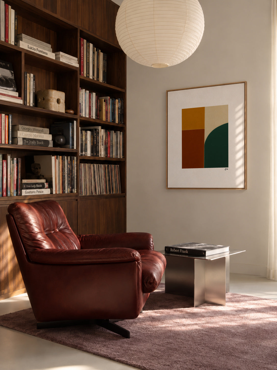 Modular Curve II - Framed canvas in an interior